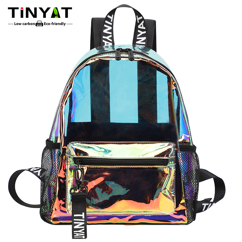 TINYAT Zaini trasparenti in PV - Fashion Backpack Women recensione e prezzo